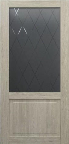 ЕвроОпт Межкомнатная дверь К7 ПО Ромб графит, арт. 18775