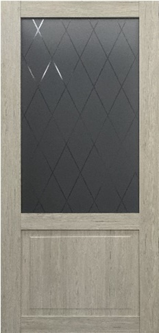 ЕвроОпт Межкомнатная дверь К7 ПО Ромб графит, арт. 18775 - фото №1