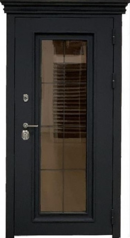 Двери ОПТторг Входная дверь Англия 1 Муар серый, арт. 0004393